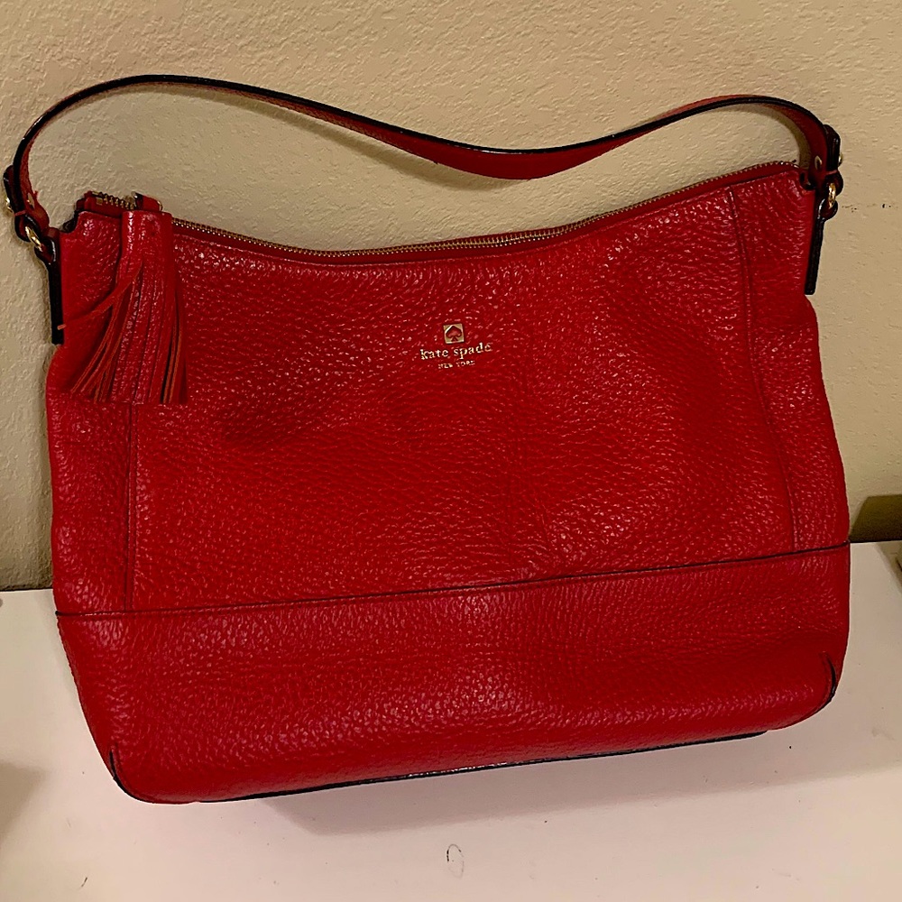 Kate Spade Medium Red Leather Shoulder Bag